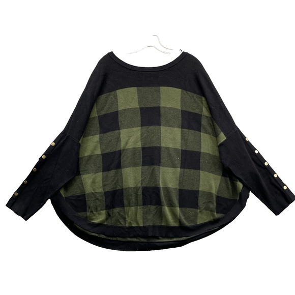 Joseph A. Sweater Top Women's 2X Cape Plaid Corpcore Fall Preppy Career Travel - Picture 1 of 9